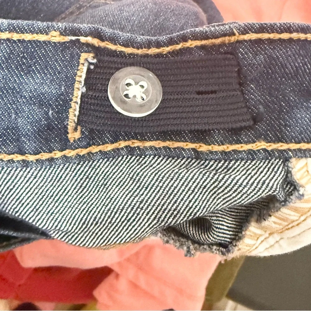 Old Navy Girls Denim Shorts High Rise Adjustable Waist Frayed Hem 12